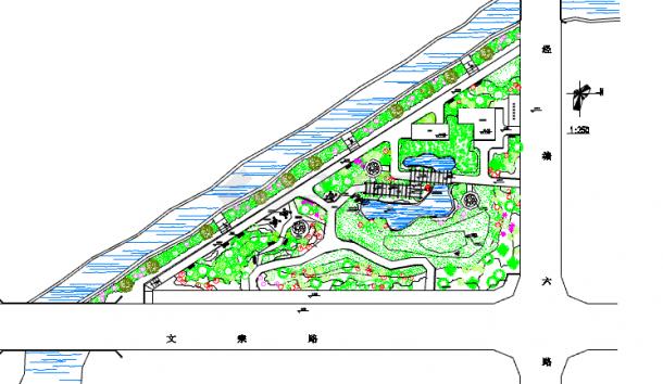 某地小公园绿化园林景观设计施工图